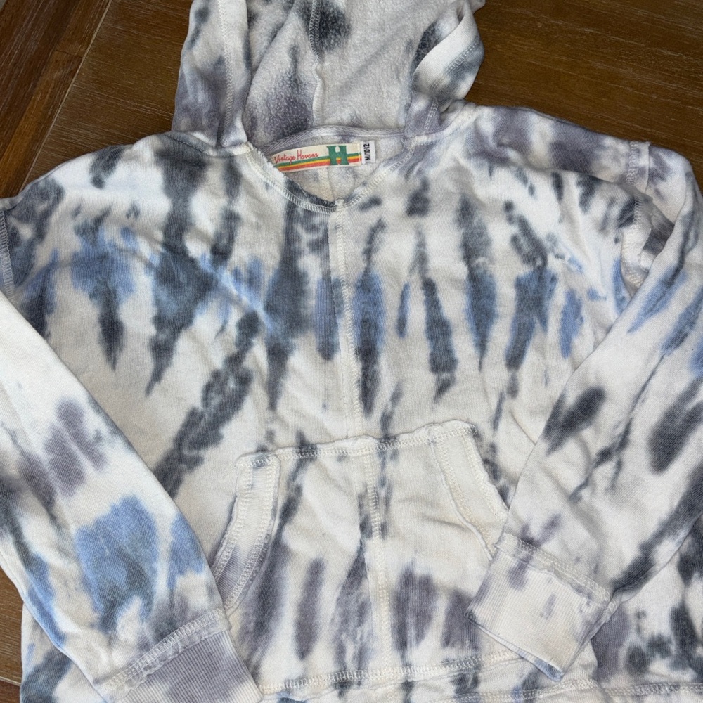 Vintage Havana Tie-Dye Hoodie - Black and Gray